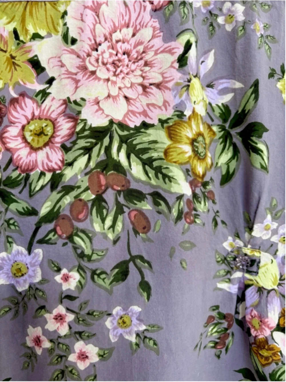 Women's denim24/7 Purple Floral Tunic Top Plus Size 24W Cotton - Picture 9 of 9